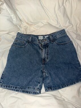 Calvin Klein Jeans Mid-Blue High-Rise Denim Shorts